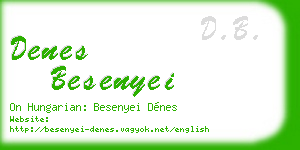 denes besenyei business card