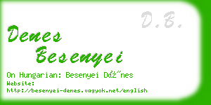 denes besenyei business card